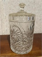 Vintage Crystal Glass Canister
