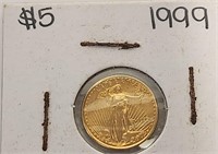 279 - 1999 US $5 GOLD COIN (110)