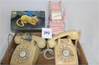 VINTAGE ROTARY PHONES BOX LOT