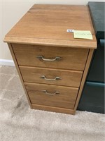 OAK 3 DRAWER FILE CABINET