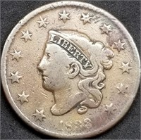 1833 Coronet Head US Large Cent