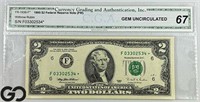 1995 $2 Fed Reserve STAR Note, GEM UNC 67
