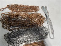 Box of Dog Chains w/ Stakes