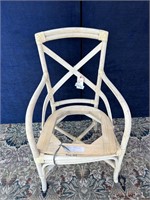 Bamboo & Rattan Bent Arm Chair Unfinished