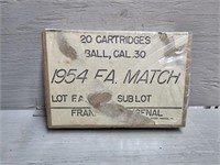 1954 Frankford Arsenal 30-06 Match Ammo