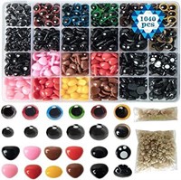 1040 PCS Colourful  Plastic safety eyes and n