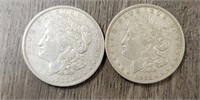 (2) 1921-P Morgan Dollars