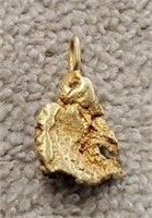 Rare Natural Large Gold Pure Nugget Pendant