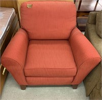 Red Upholstered “Smith Brothers” Arm Chair