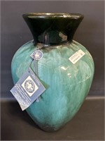 Vtg. Blue Mountain Pottery Vase w tags 13"h