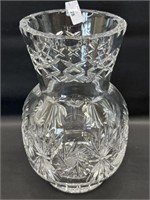 Vtg. 8" heavy cut crystal vase