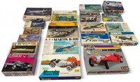 Lot of 19 Vintage Car and Aircraft Model Kits.