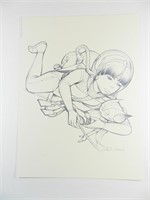 Leloup. Illustration offset Yoko Tsuno. Signée !