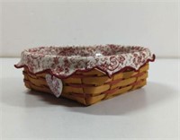 1999 Longaberger Heart Love Basket with Liner And