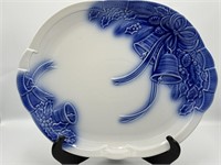 Studio Nova Blue & White Ceramic Christmas Platter