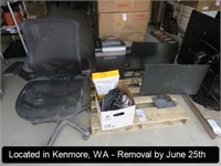 LOT, ASSORTED OFFICE EQUIPMENT ON THIS PALLET
