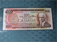 1975 BANK OF CANADA ONE HUNDRED DOLLAR BILL