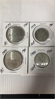 1979 & 1980 Canadian Silver Dollars And 50 Cent Co