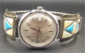Time Automatic Watch w/ Faux Mother of Pearl