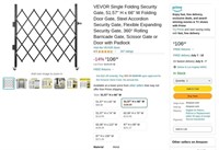W8033  VEVOR Folding Security Gate 51.57 H x 66
