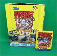 Sealed 34x 1991 Topps Desert Storm Packs Wax Box