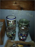 4 jars of buttons