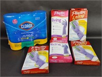 Clorox Wipes, Five Boxes of Gloves