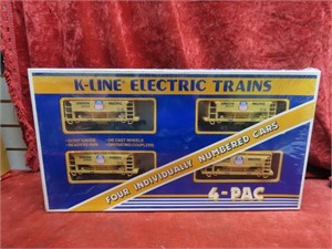 (4)K-Line Union Pacific train cars.