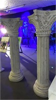 pair of 6 foot plastic decorative columns