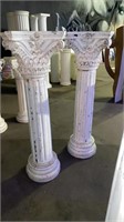 Pair of 54 inch plastic decorative columns