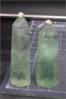 2, High Quality Mint Green Fluorite Towers, 8oz