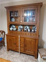 Wood Display cabinet (contents not included)