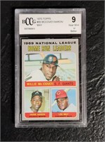 BCCG GRADED 9 NR MT 1970 TOPPS MCCOVEY/AARON/MAY