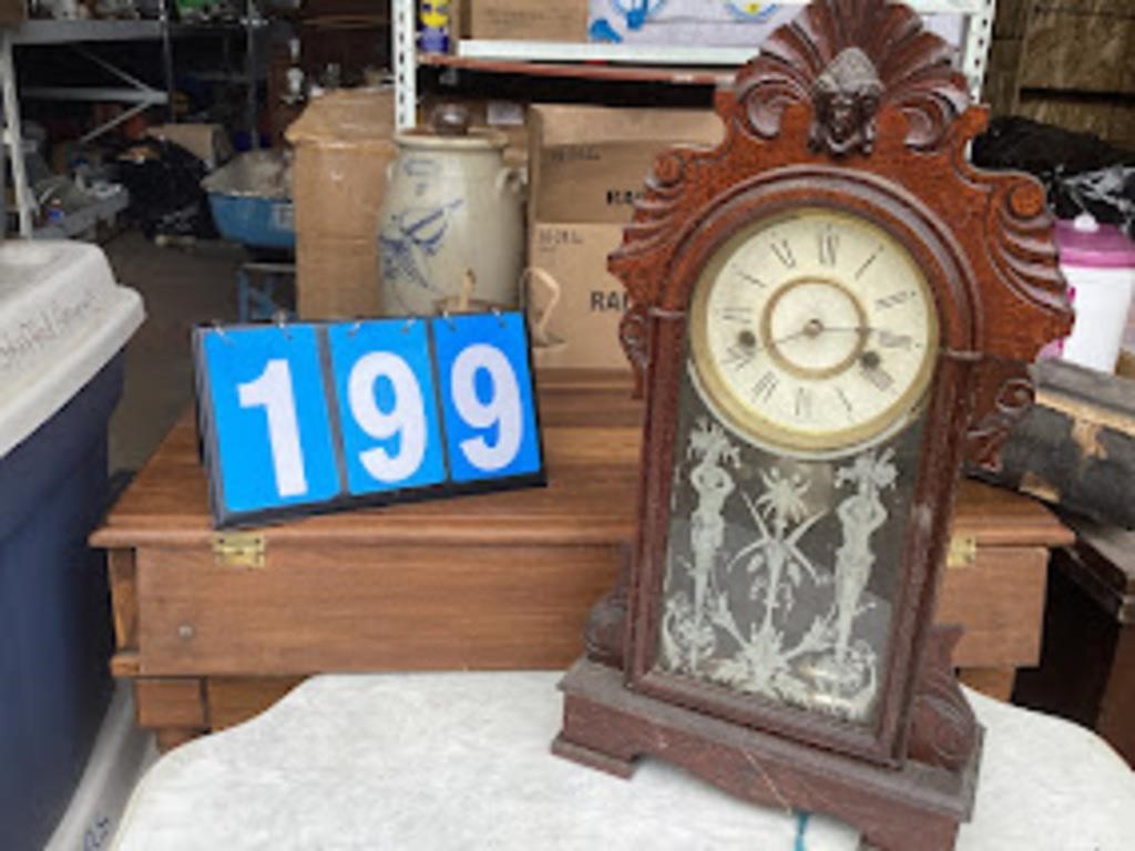 Vintage Wooden Clock Piece