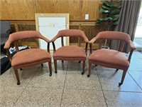3 Chairs On Castors
