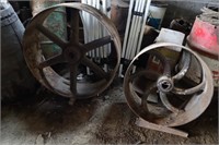Vintage Sawmill Belt Wheels- Very Heavy