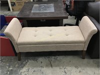 Tan Upholstered Bench Seat $128 Retail