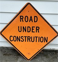 Metal 30" Construction Sign See Photos for