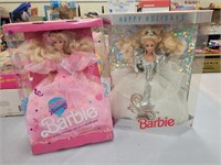 1992 Barbie Happy Holidays and 1990 Happy Birthday
