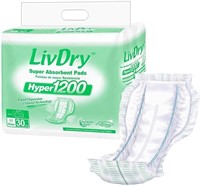 WF391  LivDry Incontinence Insert, Hyper 1200, 30-