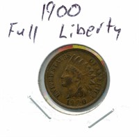 1900 Indian Head Cent - Full Liberty