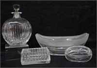 4 pcs. Leaded Crystal Table Wares - Butter Dishes+
