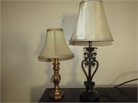 2 Plastic Lamps Taller is 22"