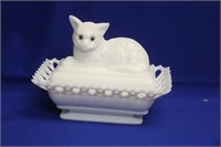 A Westmoreland Milk Glass Candy Dish