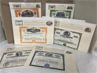 Old Railroad Stock certificates