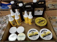 BOX OF ASSTD LEATHER MAINTENANCE SUPPLIES