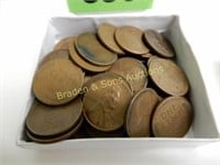 GROUP OF 50 WHEAT PENNIES