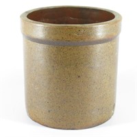 1880's Brown-Salt Glazed 1-Gal Stoneware Crock