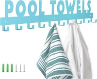 IBosins Large Pool Towel Rack with 10 Hooks  32