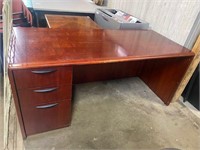6' wood cherry desk